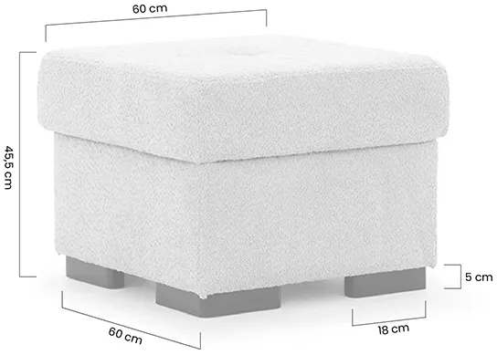 Taburet Taremo Mini s úložným priestorom — 3