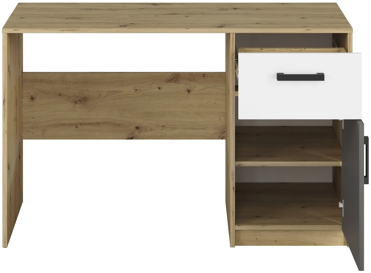 Moderný písací stôl s dvierkami a zásuvkou do izby pre mládež Fini — 7