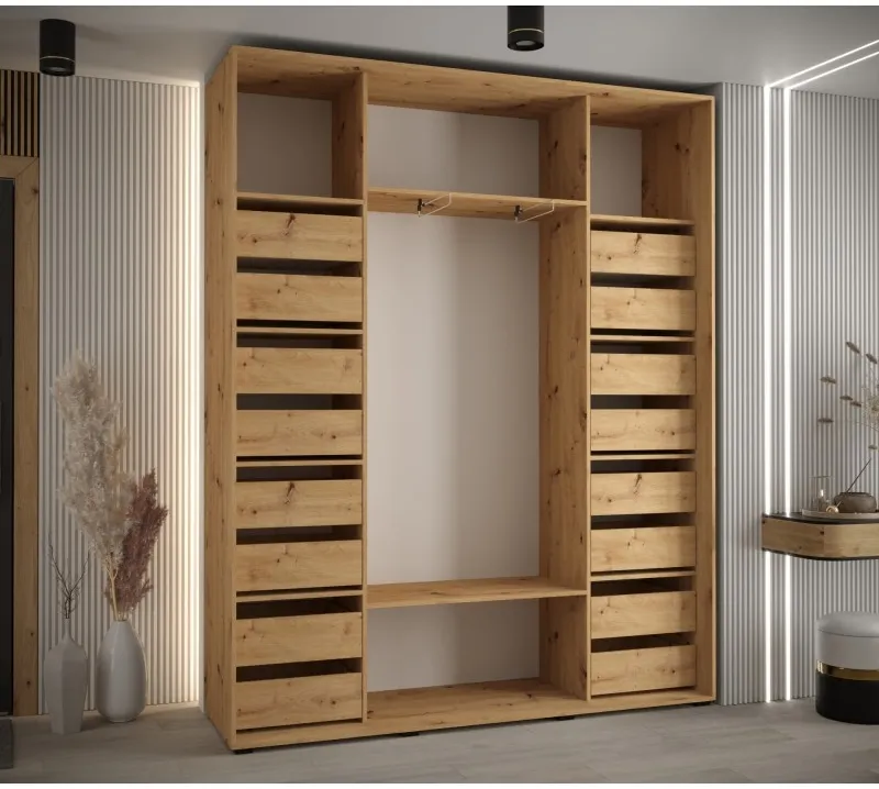 Skriňa s posuvnými dverami so zrkadlom Cannes 5 200 cm 45 cm hĺbky — 6