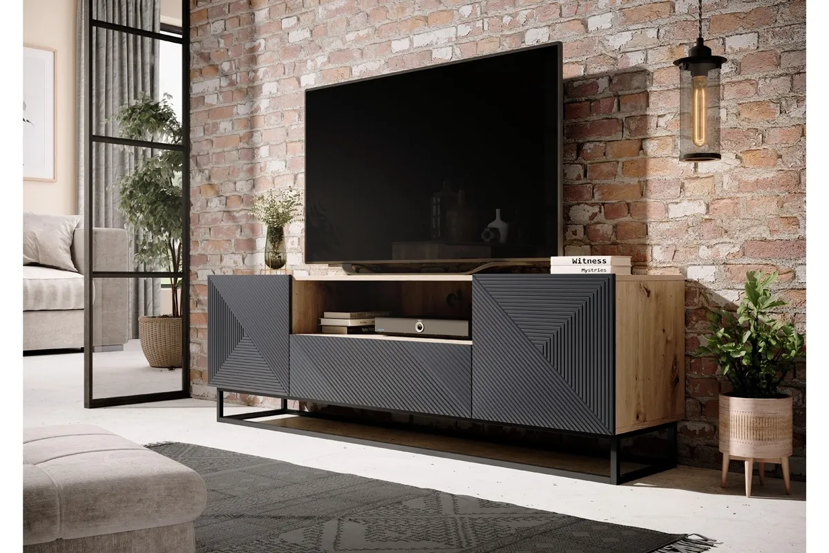 TV stolík Asha 167 na kovovom ráme — 2