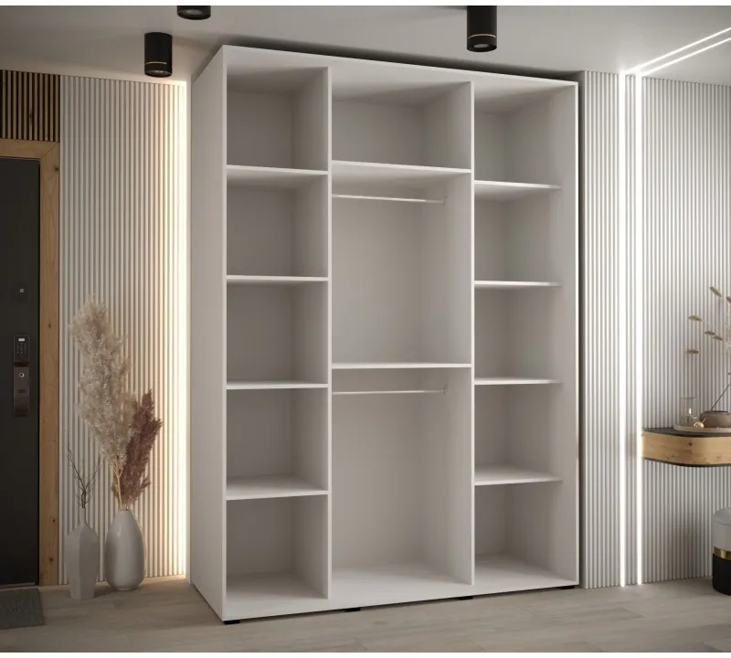 Skriňa s posuvnými dverami so zrkadlom vysoká Davos 3 160 hĺbka 60 cm — 5