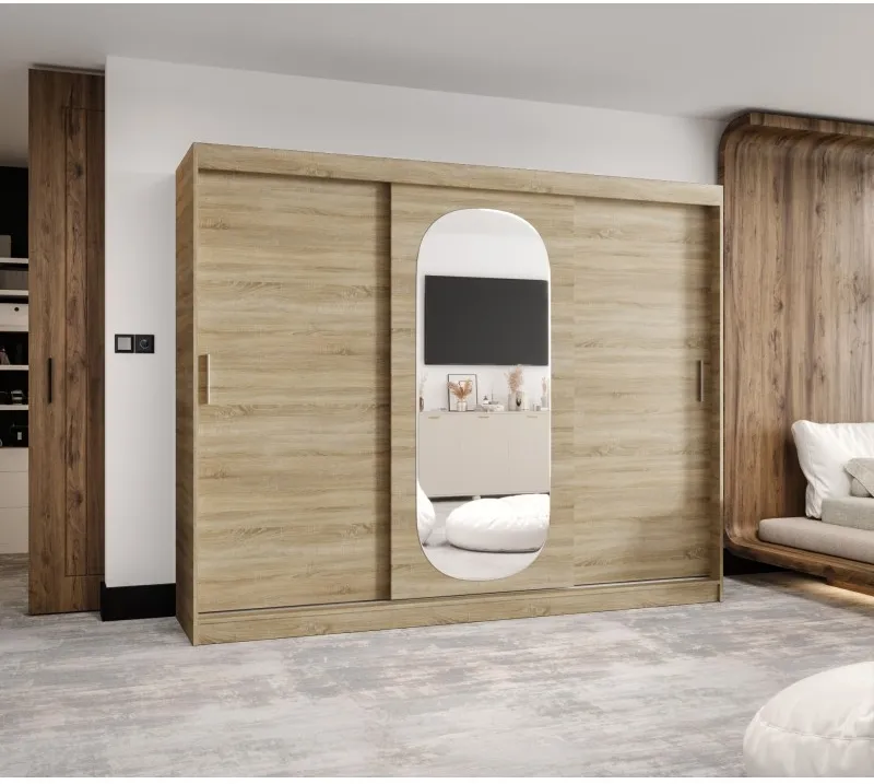 Skriňa s posuvnými dverami so zrkadlom Royal 250 cm — 2