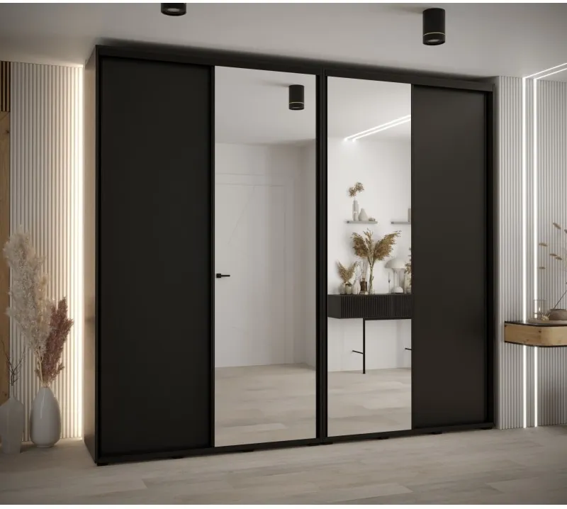 Skriňa s posuvnými dverami so zrkadlom vysoká Davos 3 270 hĺbka 45 cm — 2