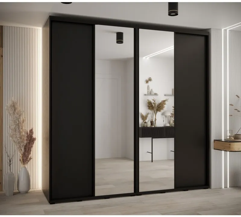 Skriňa s posuvnými dverami so zrkadlom vysoká Davos 3 240 hĺbka 60 cm — 2