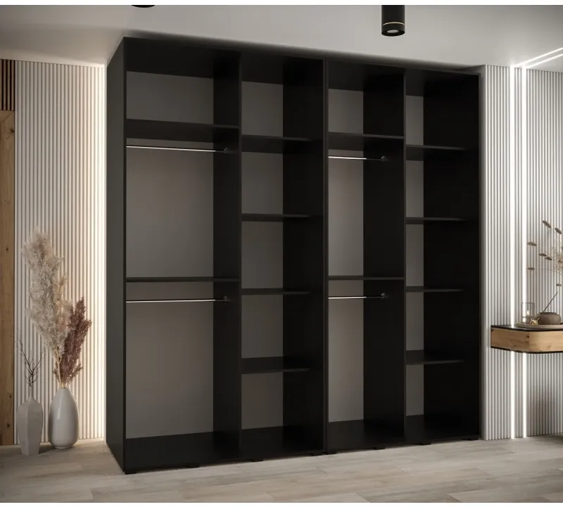 Skriňa s posuvnými dverami so zrkadlom vysoká Davos 3 230 hĺbka 60 cm — 2