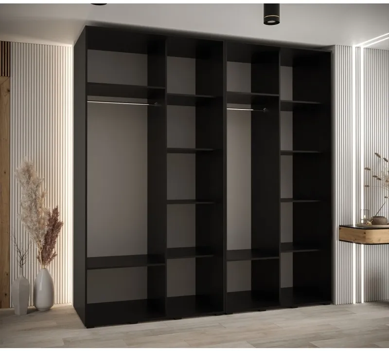 Skriňa s posuvnými dverami so zrkadlom vysoká Davos 3 230 hĺbka 60 cm — 3