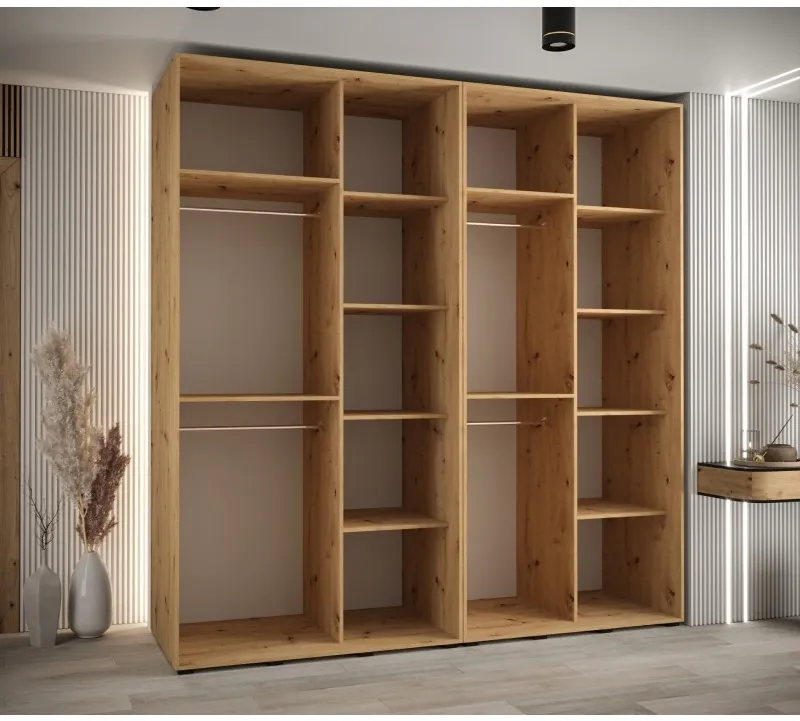 Skriňa s posuvnými dverami so zrkadlom vysoká Davos 3 230 hĺbka 60 cm — 5