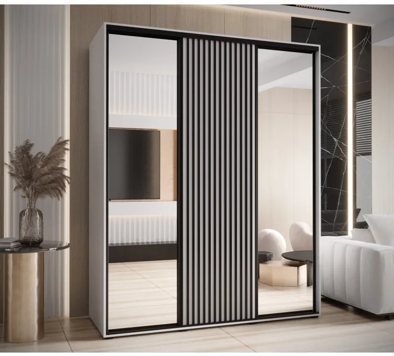 Skriňa s posuvnými dverami so zrkadlom Lanko 2 190 cm 60 cm hĺbky — 2