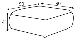 Taburet 90x90 cm GirO — 2