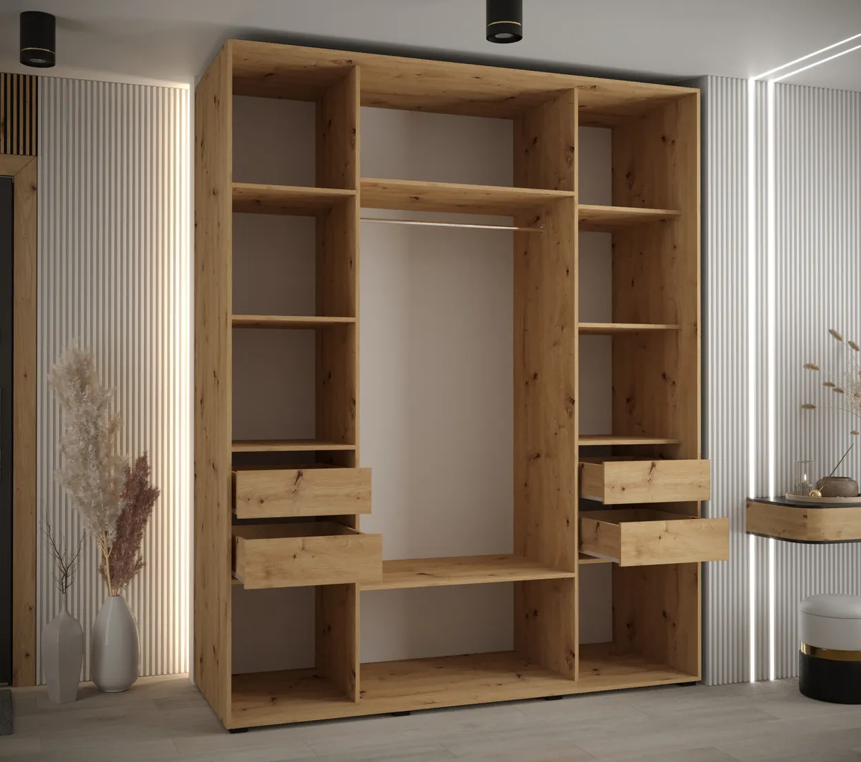 Skriňa s posuvnými dverami so zrkadlom Sapporo 2 190 cm 60 cm — 6