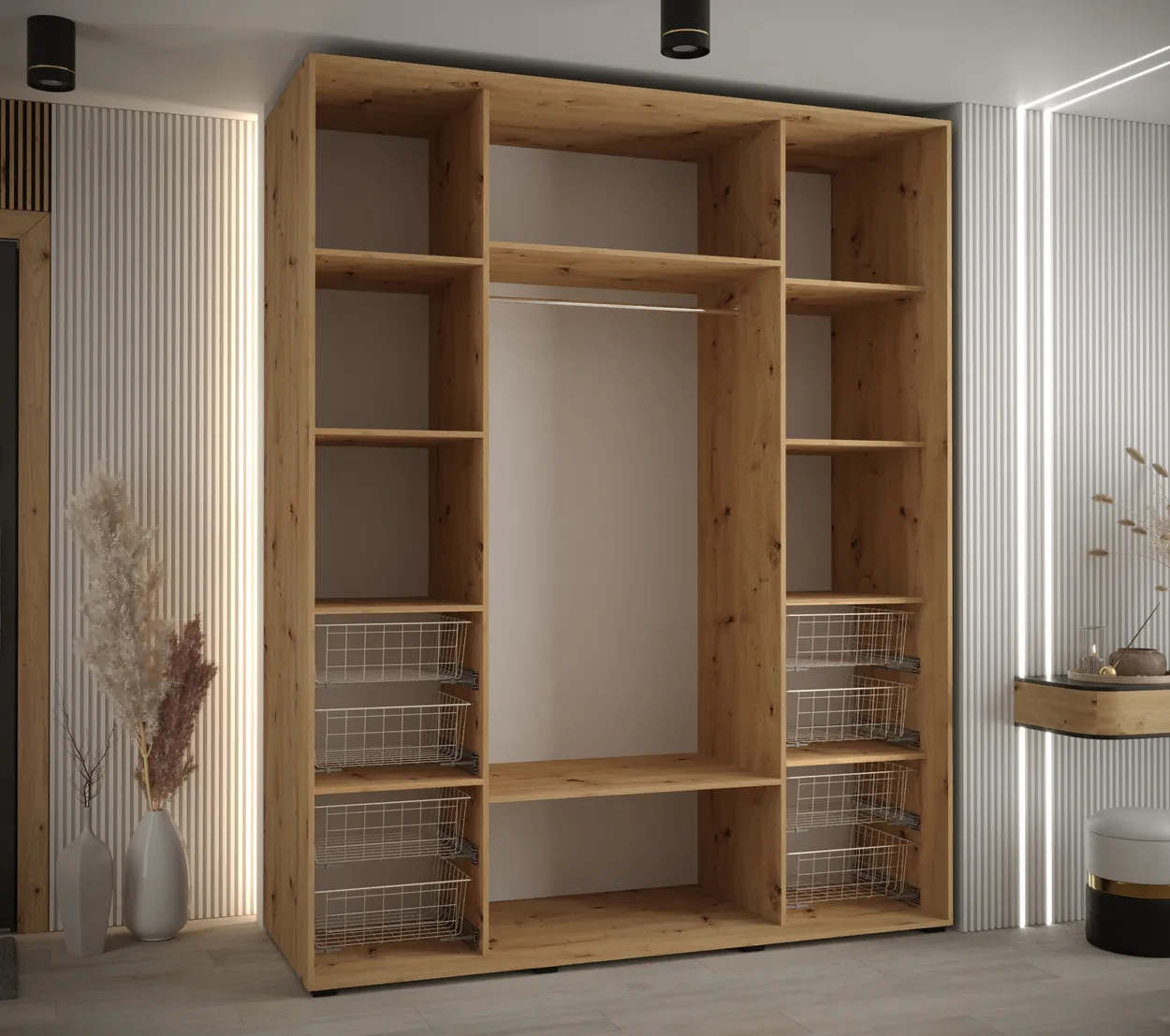 Skriňa s posuvnými dverami so zrkadlom Sapporo 2 190 cm 60 cm — 7
