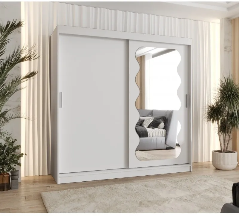 Skriňa s posuvnými dverami so zrkadlom Spoti 200 cm — 2
