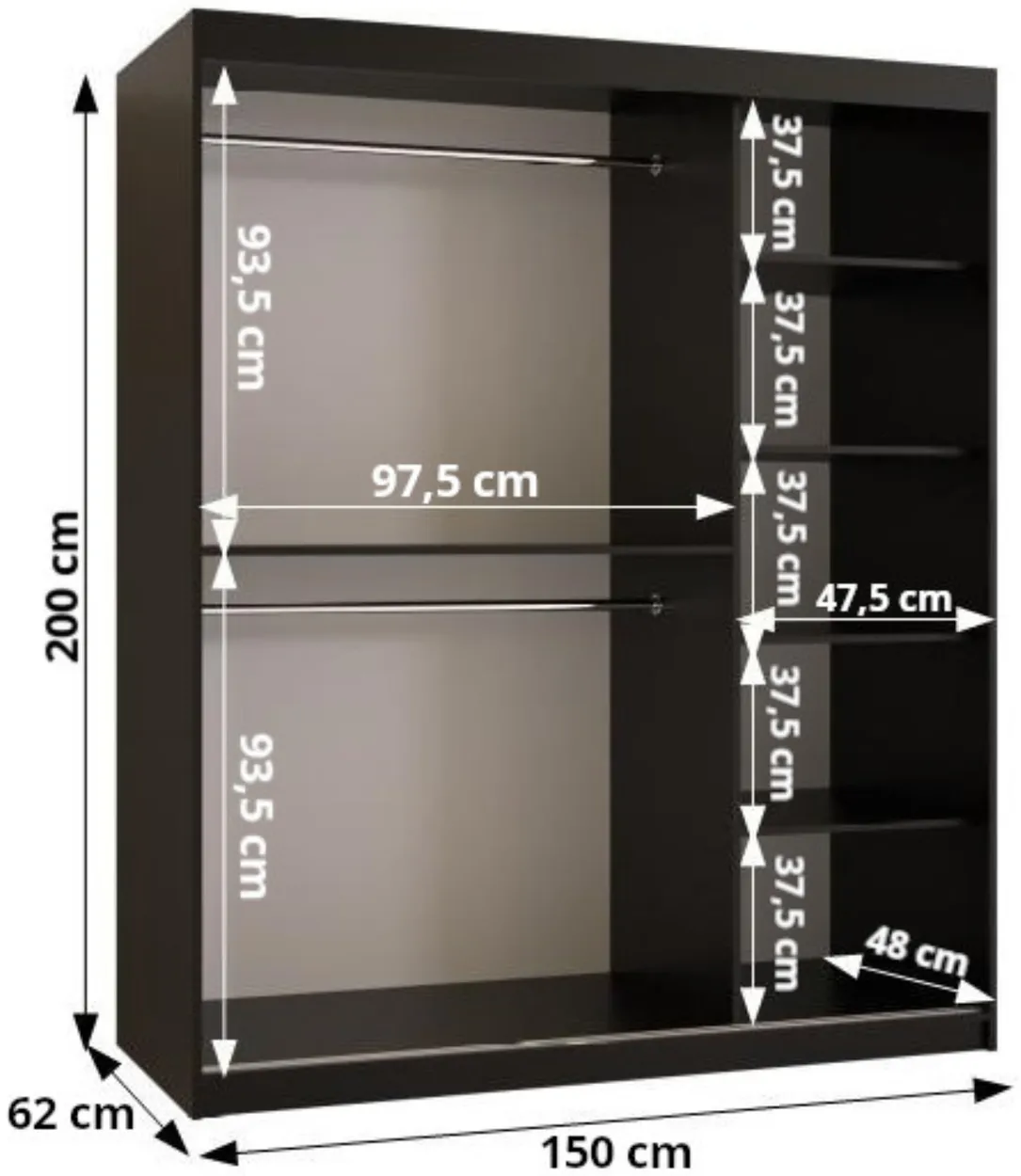 Skriňa Rubino T2 150 cm — 4