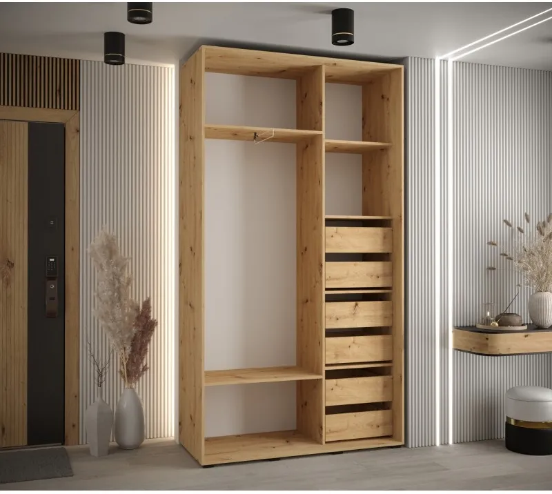 Skriňa s posuvnými dverami Lanko 1 140 cm 45 cm hĺbky — 5