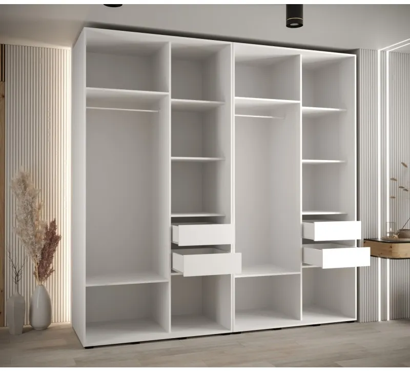 Skriňa s posuvnými dverami so zrkadlom Davos 5 240 cm 60 cm hĺbky — 3