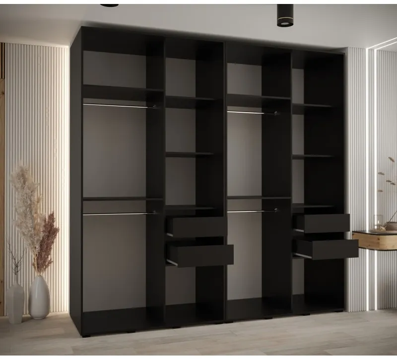 Skriňa s posuvnými dverami so zrkadlom Davos 5 240 cm 60 cm hĺbky — 3
