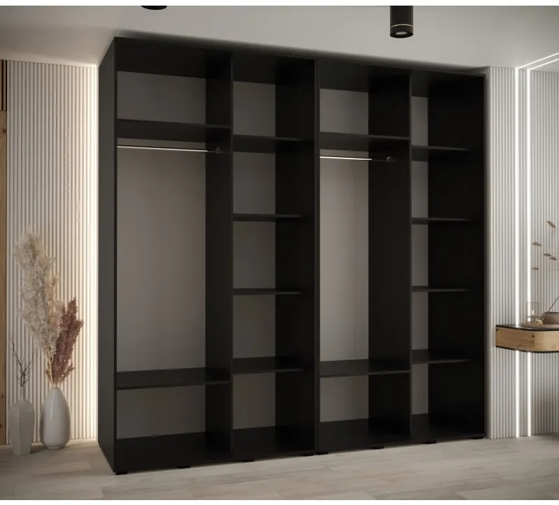 Skriňa s posuvnými dverami so zrkadlom Davos 5 240 cm 60 cm hĺbky — 5