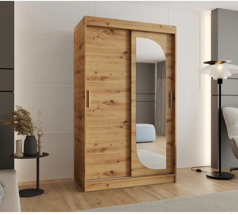 Skriňa s posuvnými dverami so zrkadlom Lucy 120 cm — 2
