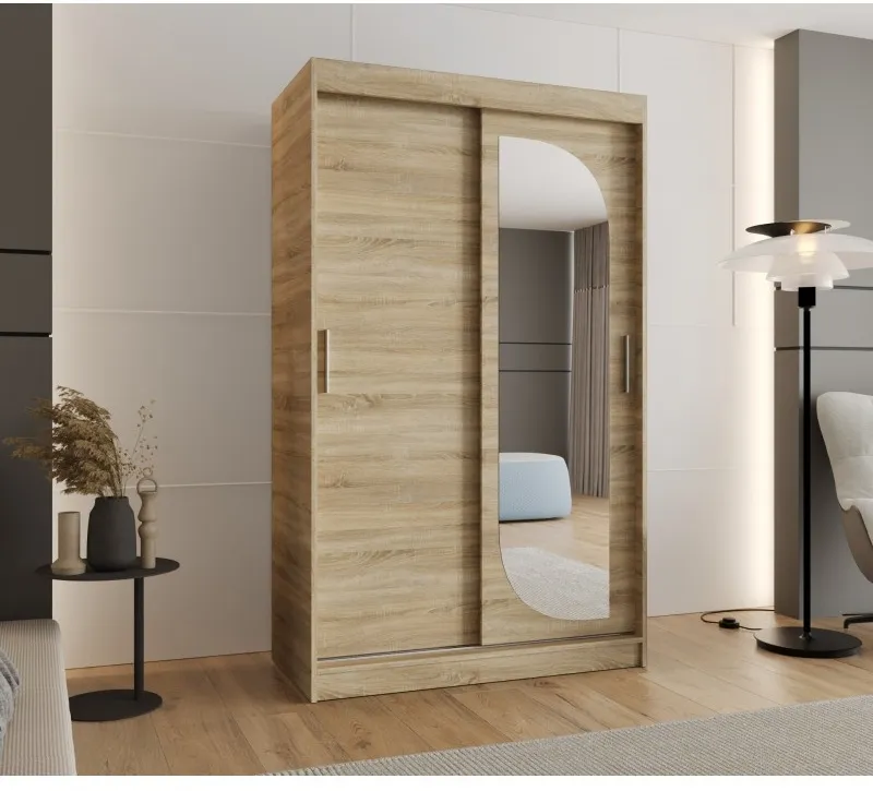 Skriňa s posuvnými dverami so zrkadlom Lucy 120 cm — 5