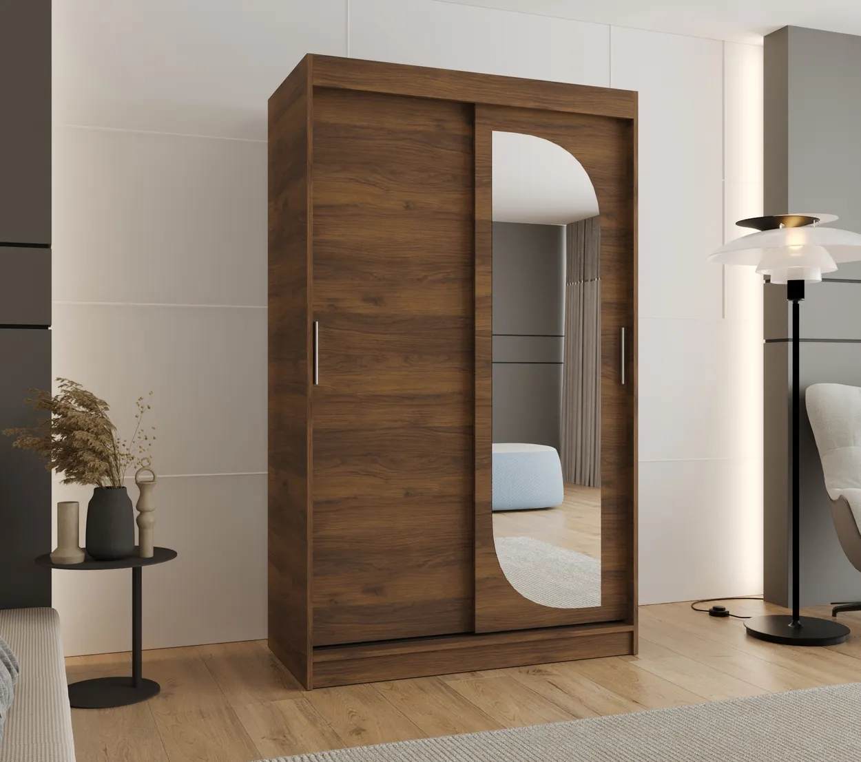 Skriňa s posuvnými dverami so zrkadlom Lucy 120 cm — 5