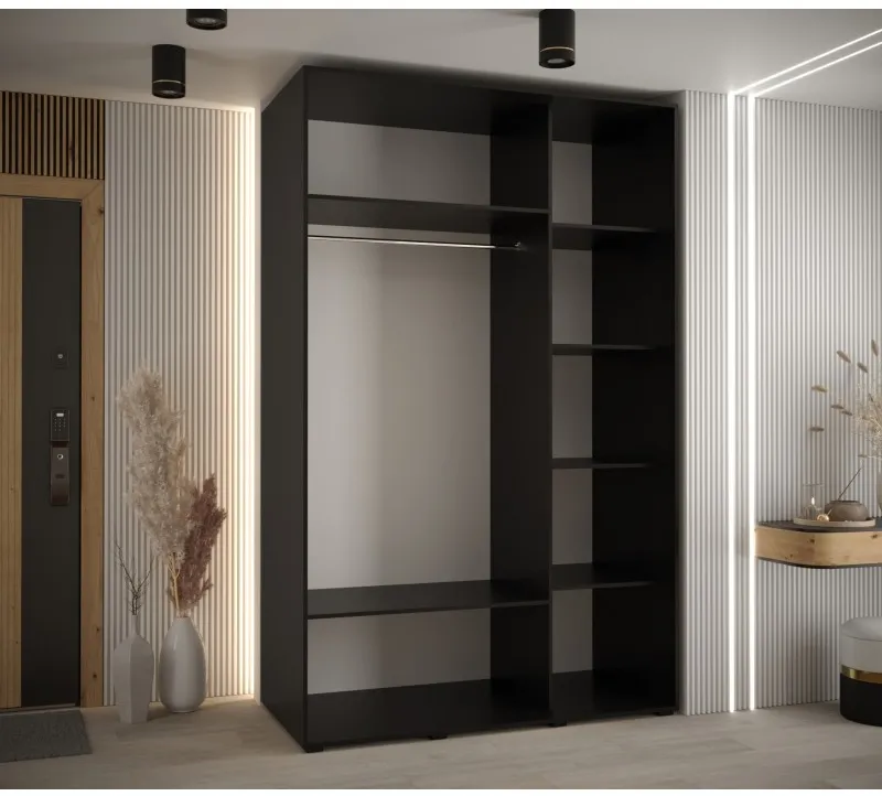 Skriňa s posuvnými dverami so zrkadlom Davos 5 150 60 cm hĺbka — 2