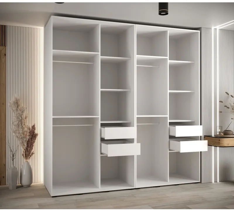 Skriňa s posuvnými dverami so zrkadlom Davos 5 230 60 cm hĺbky — 2