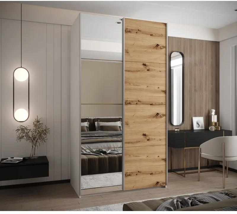Skriňa s posuvnými dverami so zrkadlom Lux 3 130 — 2