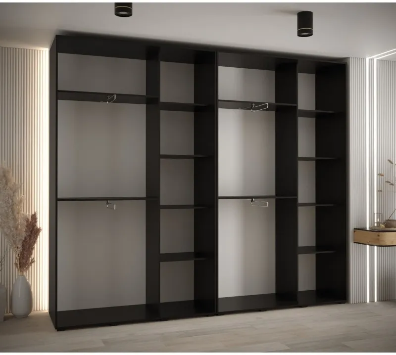 Posuvná skriňa so zrkadlom vysoká Davos 3 280 hĺbka 45 cm — 5