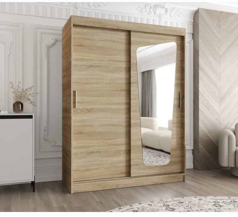 Skriňa s posuvnými dverami so zrkadlom Moka 150 cm — 5