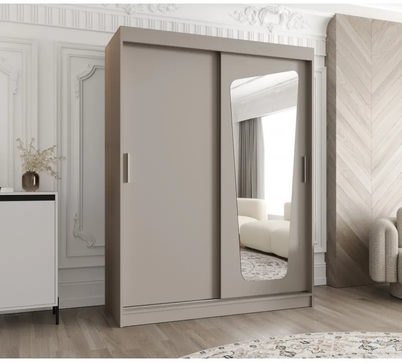 Skriňa s posuvnými dverami so zrkadlom Moka 150 cm — 2
