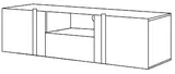 TV stolík závesný Verica 150 cm