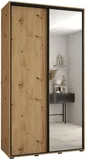 Skriňa s posuvnými dverami so zrkadlom vysoká Davos 3 140 hĺbka 45 cm