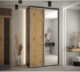 Skriňa s posuvnými dverami so zrkadlom vysoká Davos 3 140 hĺbka 45 cm