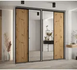 Skriňa s posuvnými dverami so zrkadlom vysoká Davos 3 250 hĺbka 60 cm