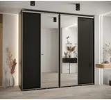 Skriňa s posuvnými dverami so zrkadlom vysoká Davos 3 250 hĺbka 60 cm