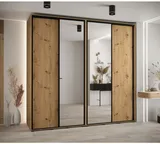 Skriňa s posuvnými dverami so zrkadlom vysoká Davos 3 250 hĺbka 60 cm