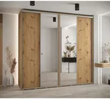 Skriňa s posuvnými dverami so zrkadlom vysoká Davos 3 250 hĺbka 60 cm