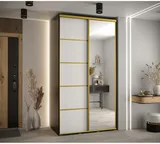Skriňa s posuvnými dverami so zrkadlom Davos 5 140 cm 60 cm hĺbky