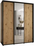 Skriňa s posuvnými dverami so zrkadlom vysoká Davos 3 180 hĺbka 60 cm