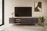 TV stolík závesný s výklenkom Asha 200 cm