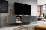 TV stolík závesný s výklenkom Asha 200 cm