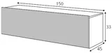 TV stolík závesný Nicole 150 cm