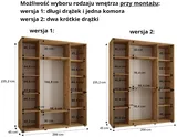 Posuvná skriňa vysoká Dakota 8 200 hĺbka 45 cm výška 235,2 cm
