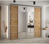 Skriňa s posuvnými dverami so zrkadlom Davos 5 250 60 cm hĺbky