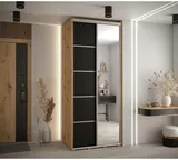 Skriňa s posuvnými dverami so zrkadlom Cannes 5 110 cm 60 cm hĺbky