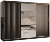 Skriňa s posuvnými dverami so zrkadlom Riflo Wave 2 250