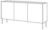 Komoda Desin 170 cm so 4 zásuvkami