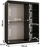 Skriňa Rubino V1 150 cm