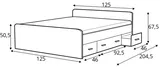 Ľavá posteľ 80262 (120x200)