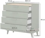 Komoda Scandi so zásuvkami